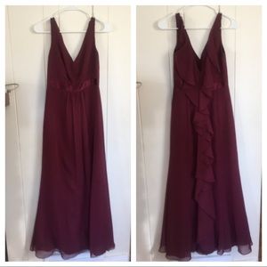 Davids Bridal Wine bridesmaid formal dress gown 4